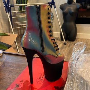 Brand new holographic Pleaser shoes